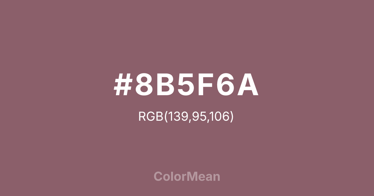 #8B5F6A color swatch