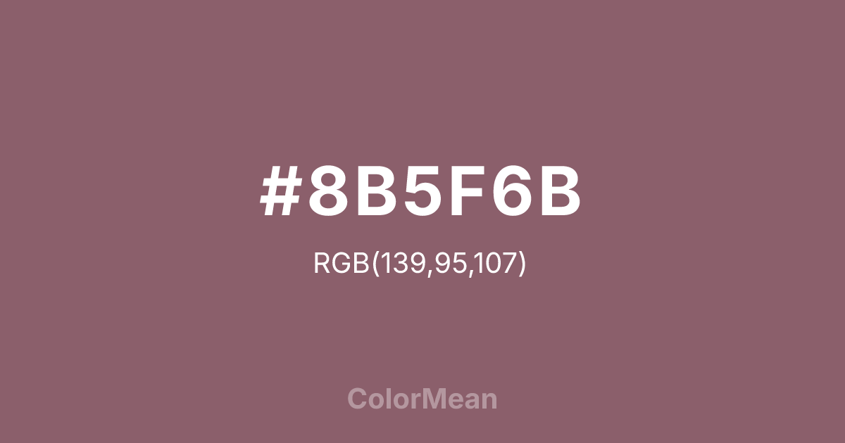#8B5F6B color swatch