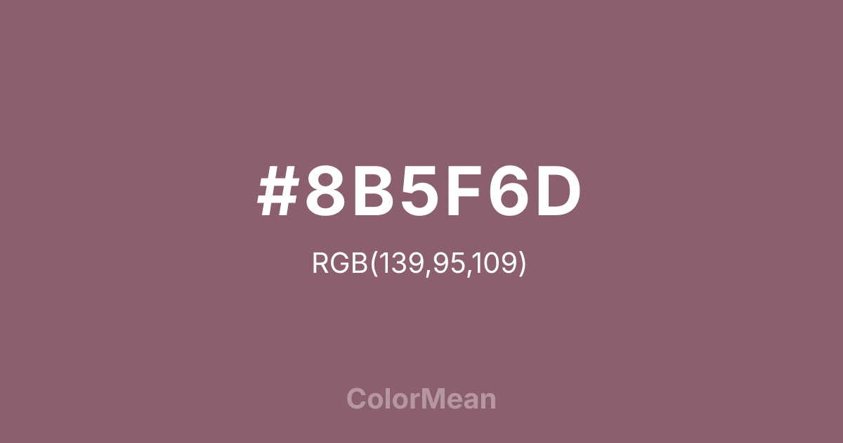 #8B5F6D color swatch