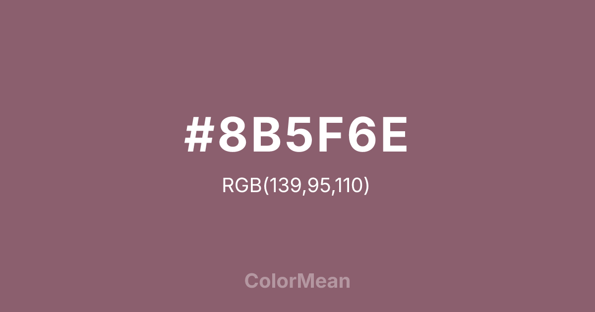 #8B5F6E color swatch
