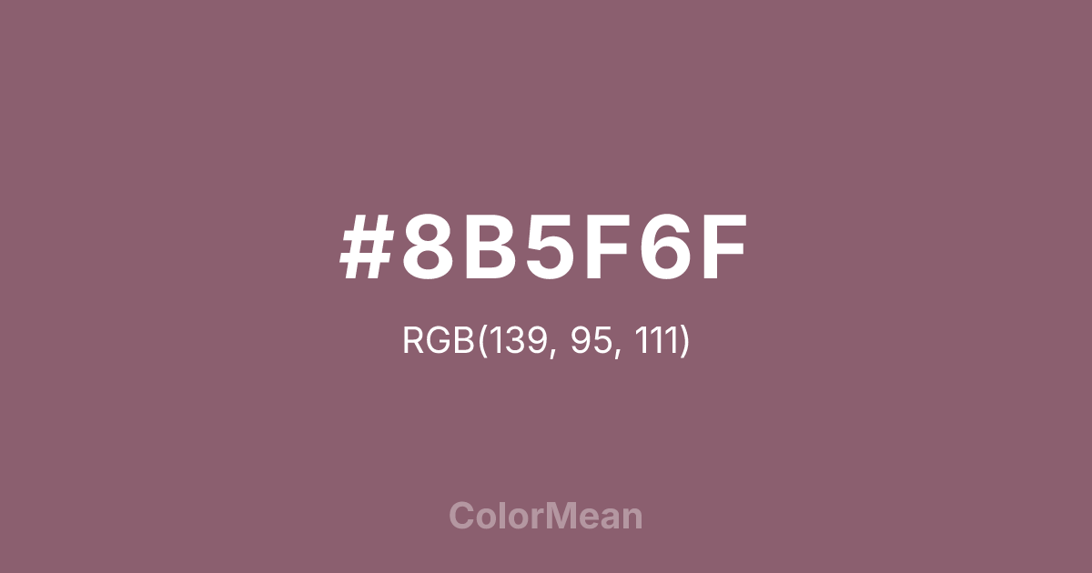 #8B5F6F color swatch