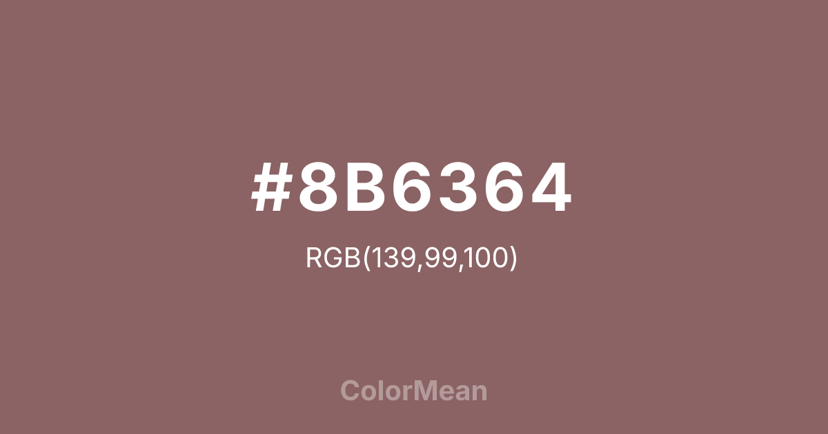 #8B6364 color swatch