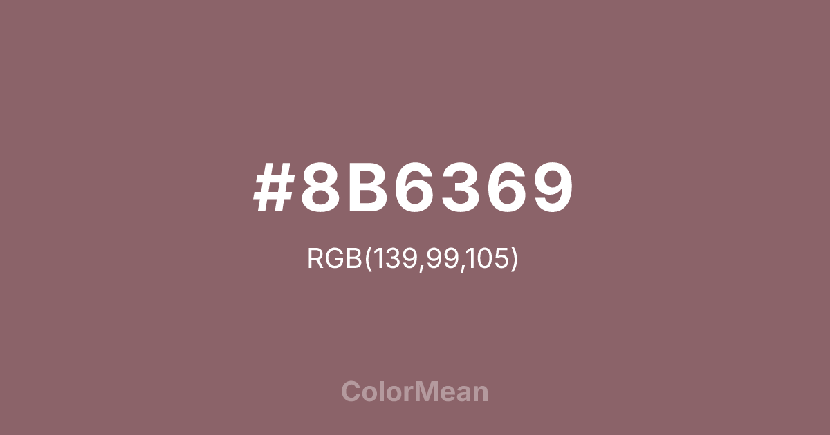 #8B6369 color swatch