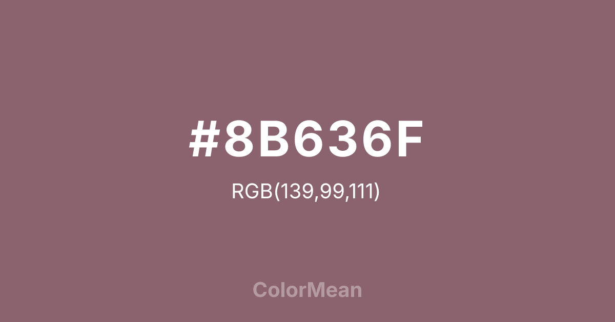 #8B636F color swatch