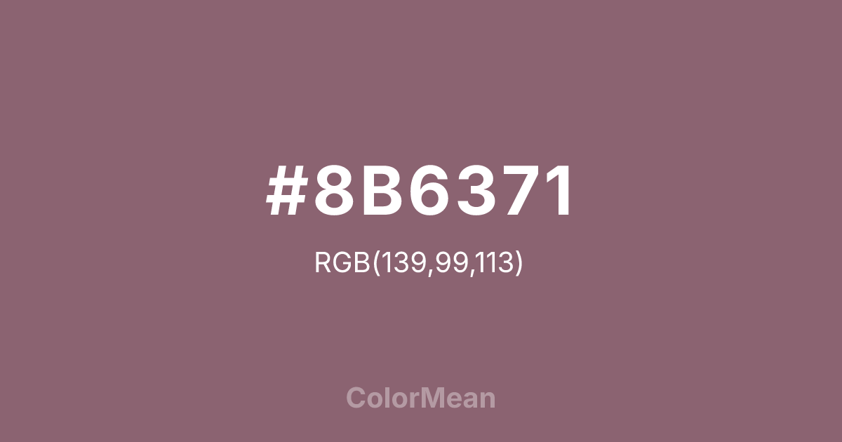 #8B6371 color swatch
