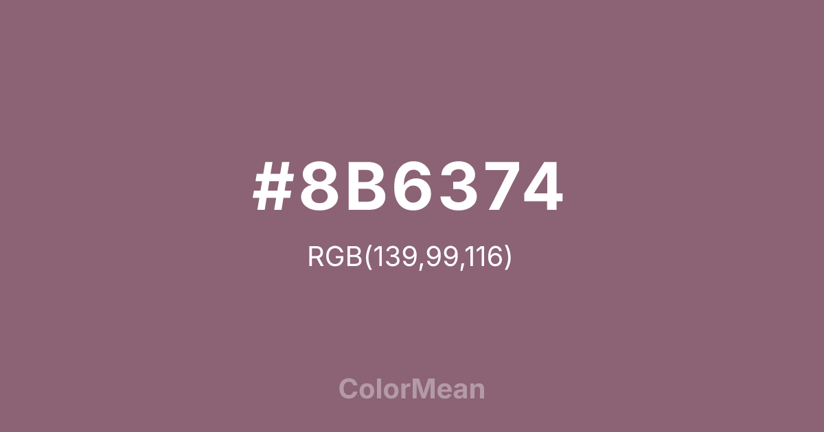 #8B6374 color swatch