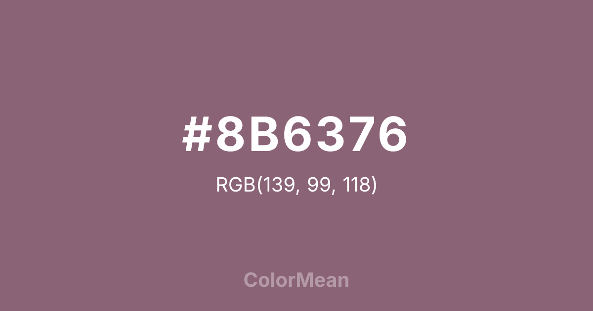 #8B6376 color swatch