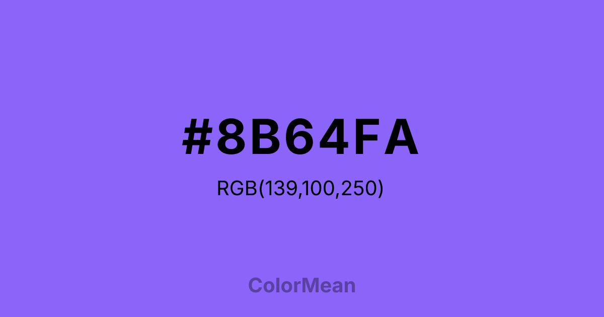 #8B64FA color swatch