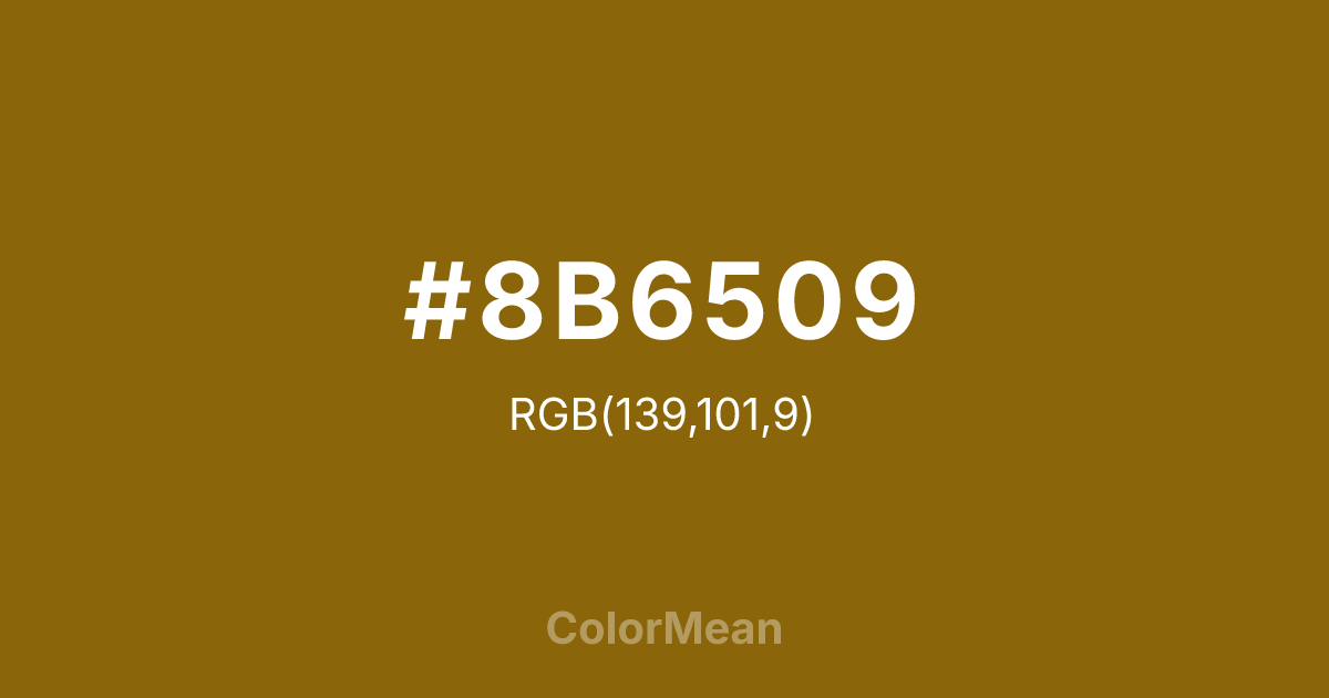 #8B6509 color swatch