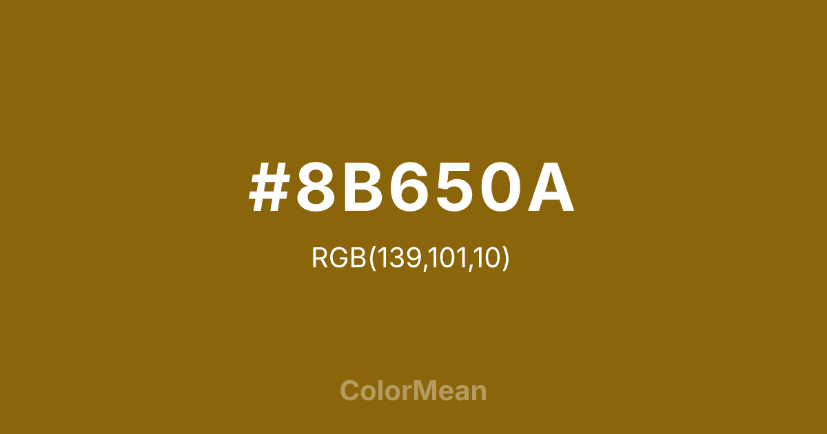 #8B650A color swatch
