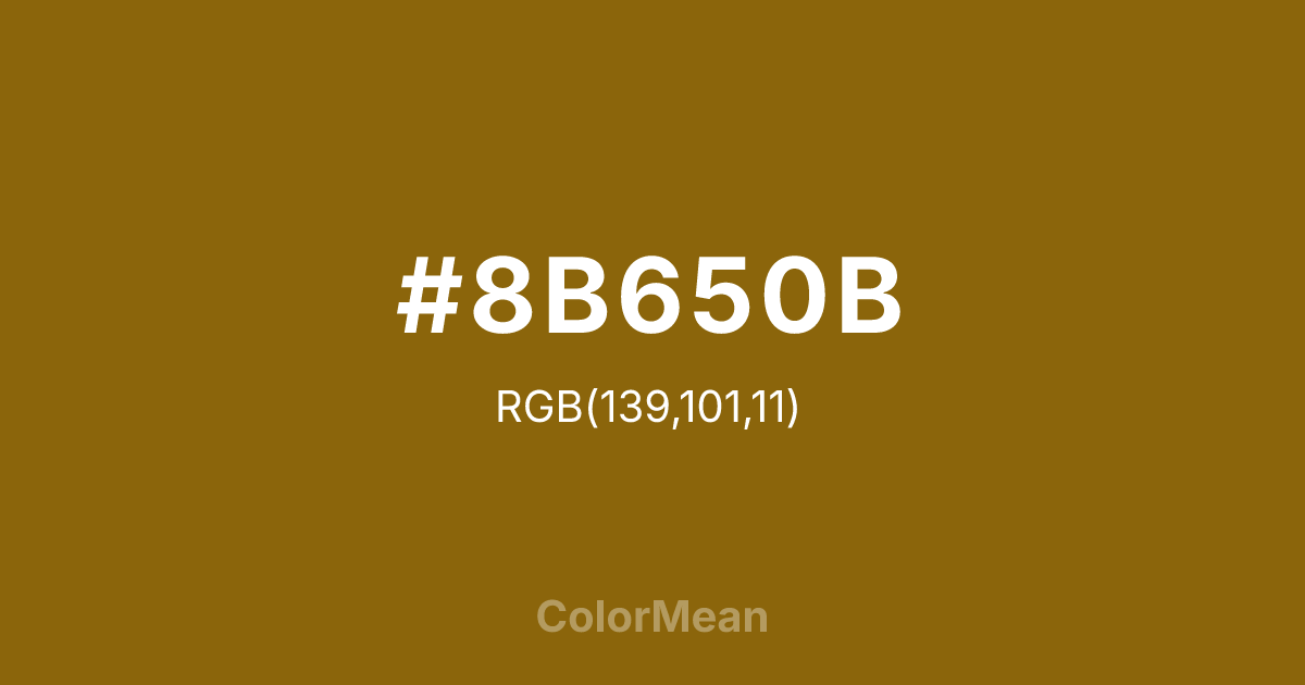 #8B650B color swatch