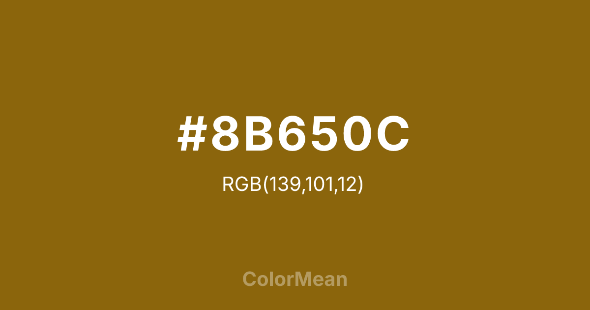 #8B650C color swatch