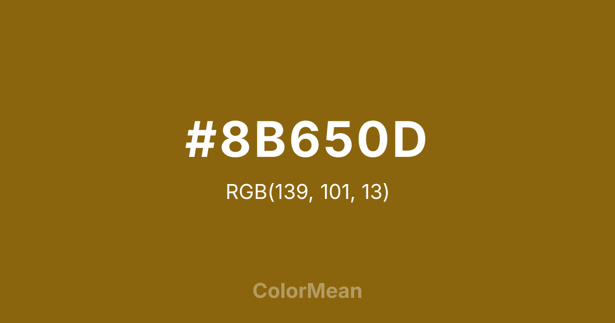 #8B650D color swatch