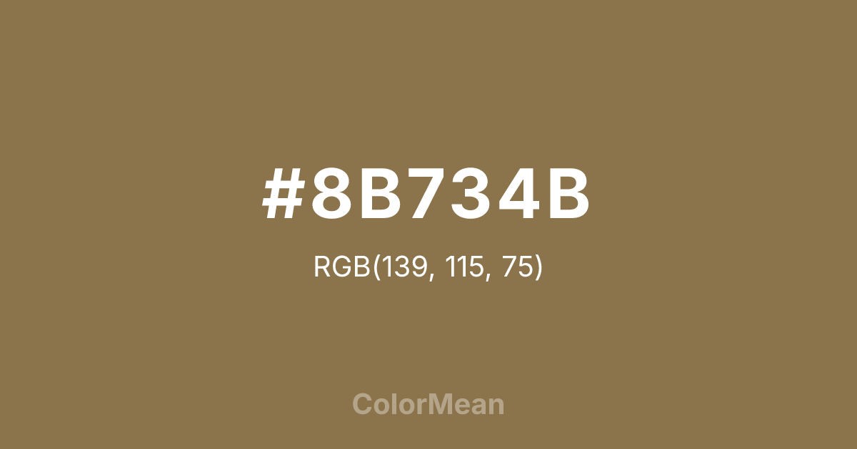 #8B734B color swatch