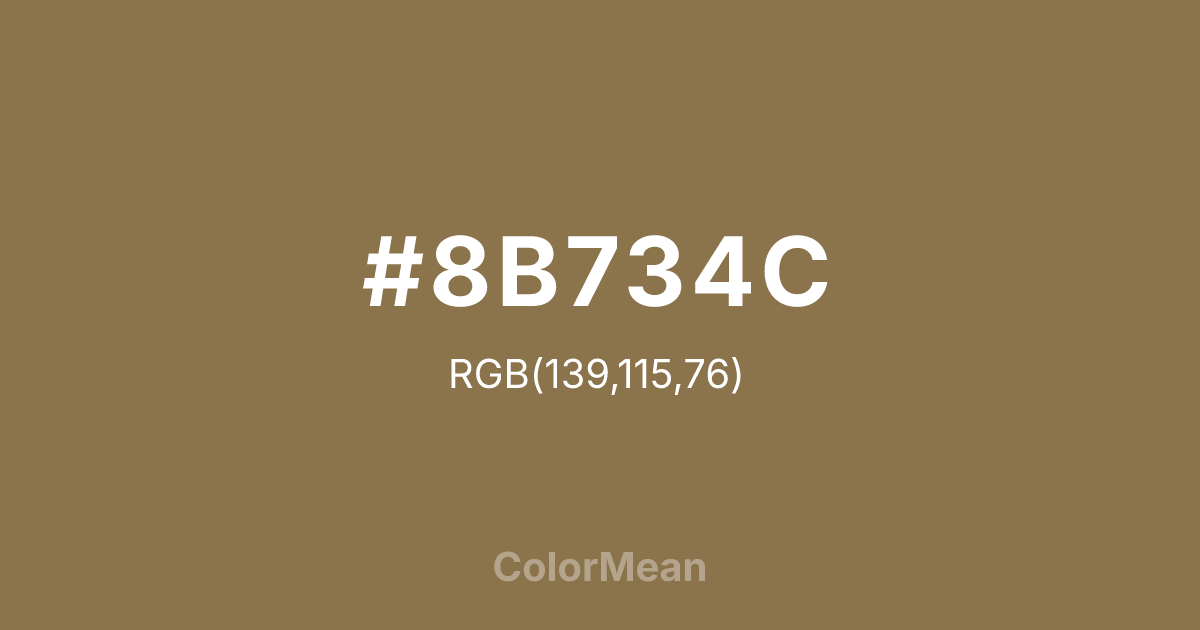 #8B734C color swatch