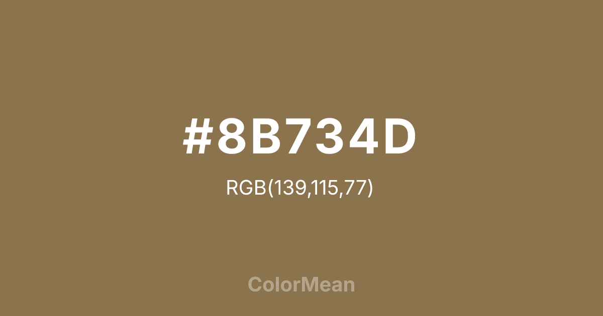 #8B734D color swatch