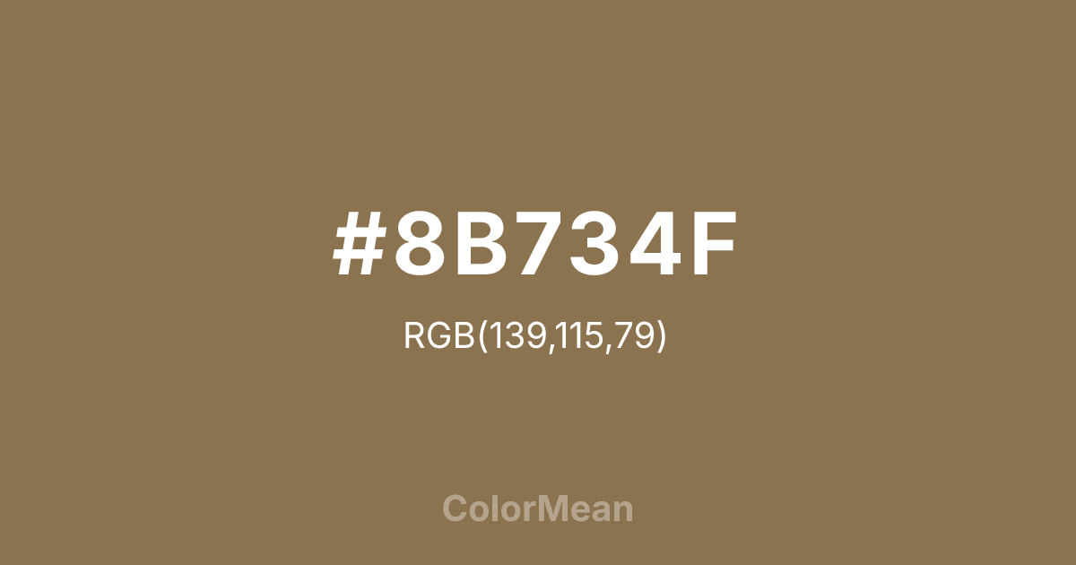 #8B734F color swatch