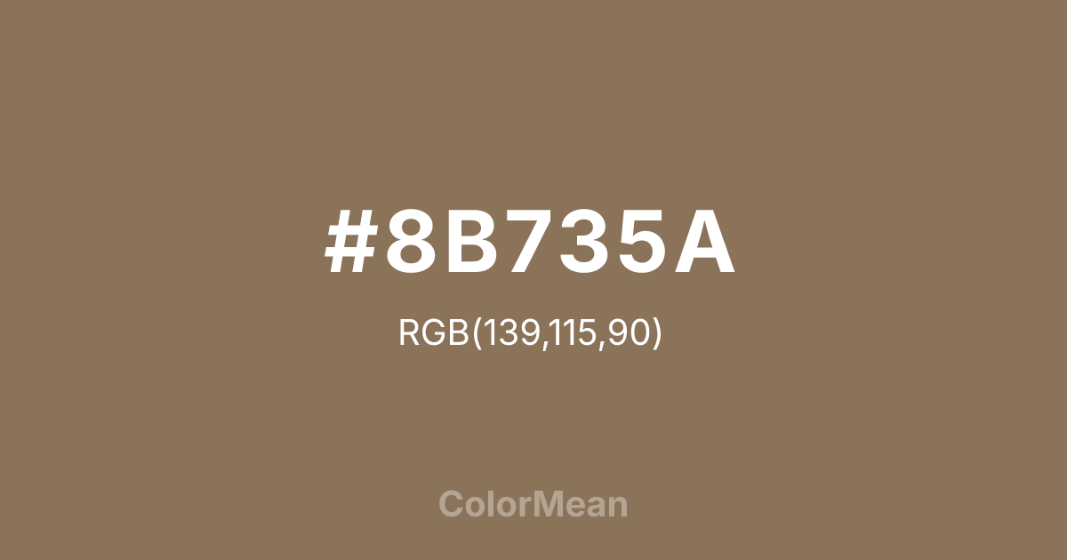 #8B735A color swatch