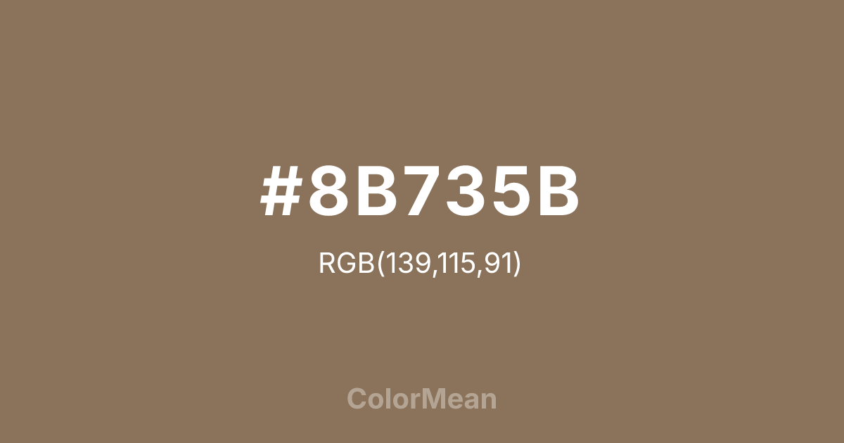 #8B735B color swatch