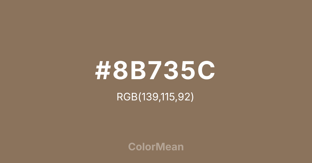 #8B735C color swatch