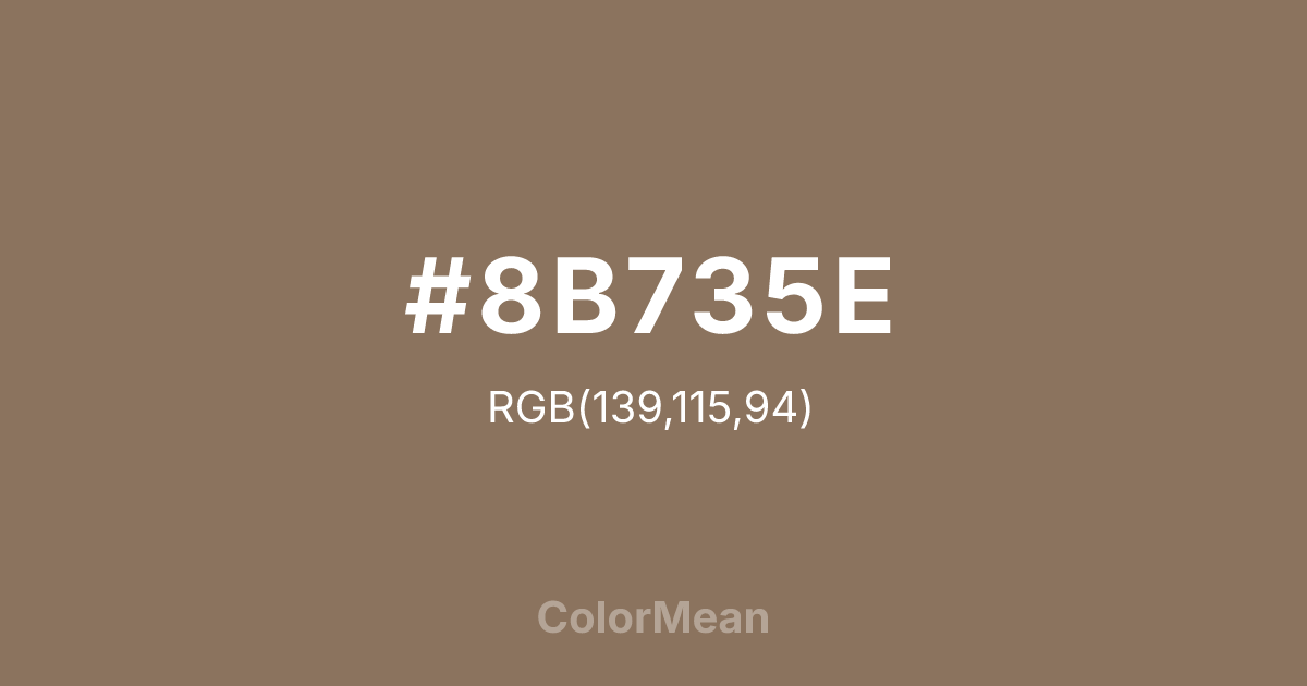 #8B735E color swatch