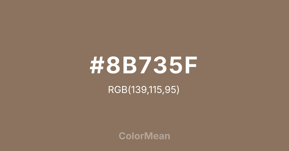 #8B735F color swatch