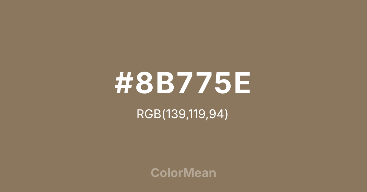 #8B775E color swatch