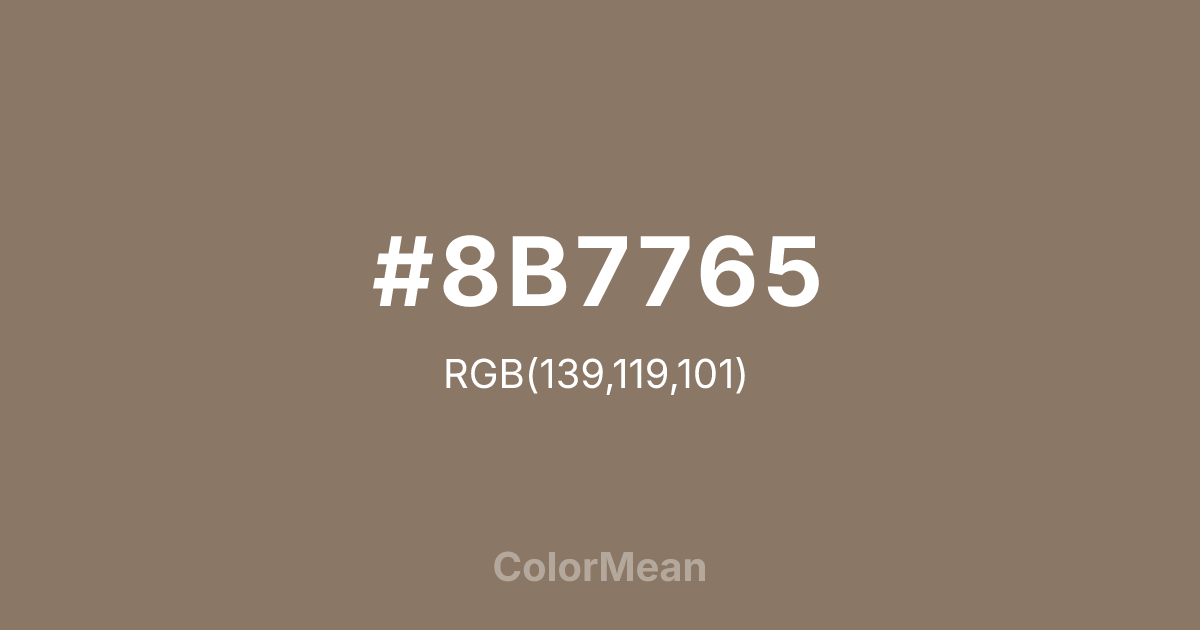 #8B7765 color swatch