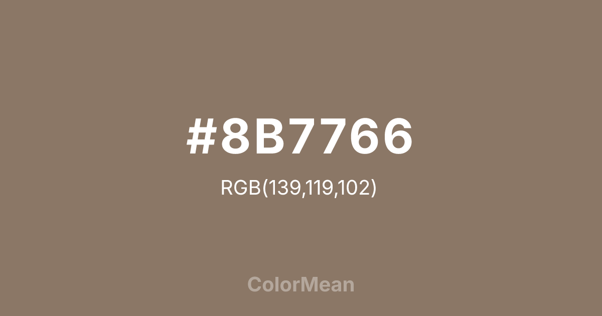 #8B7766 color swatch