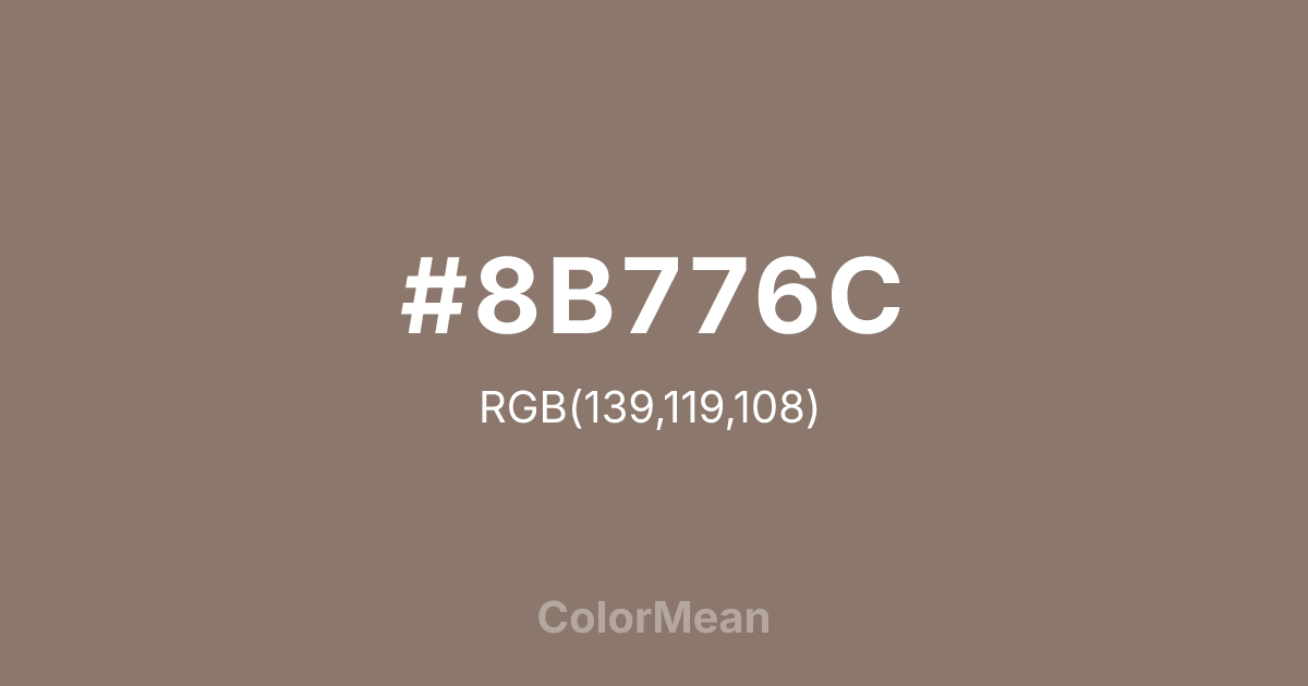 #8B776C color swatch