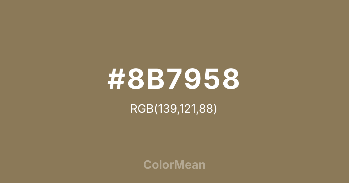 #8B7958 color swatch