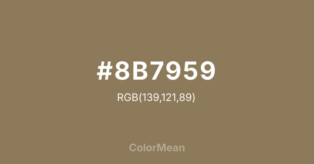 #8B7959 color swatch