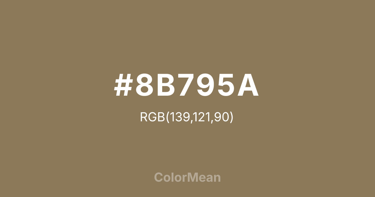 #8B795A color swatch