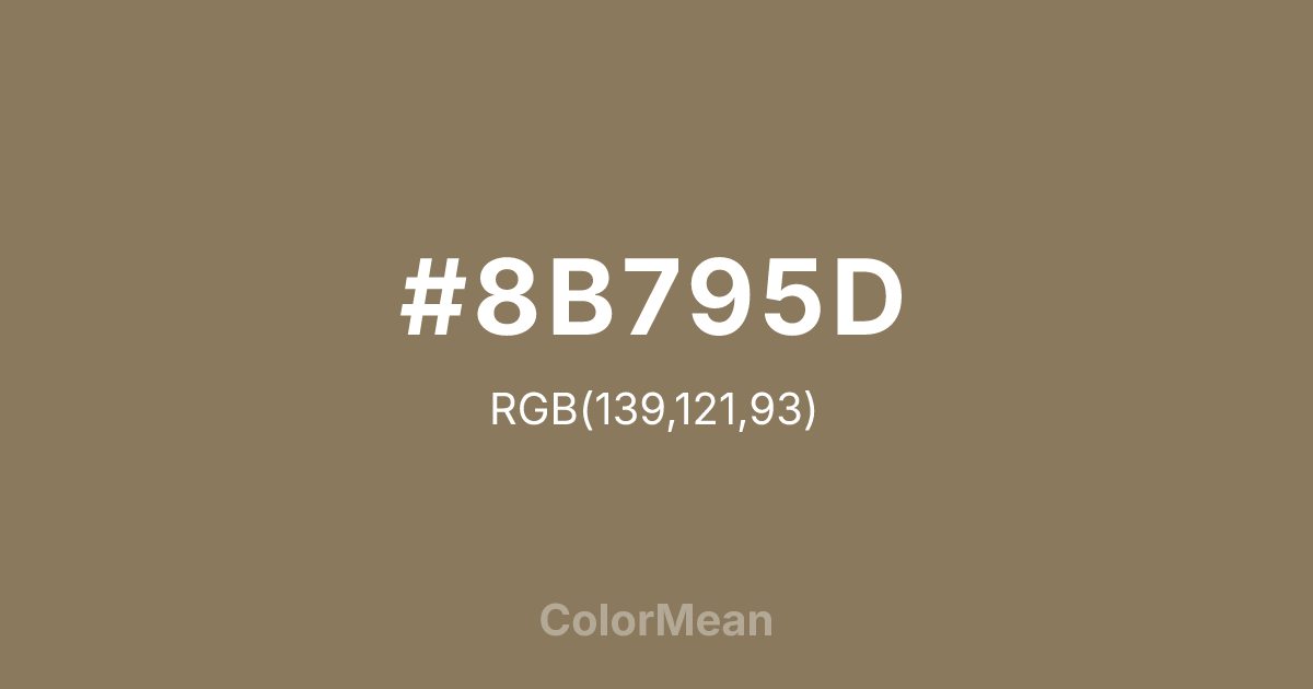 #8B795D color swatch