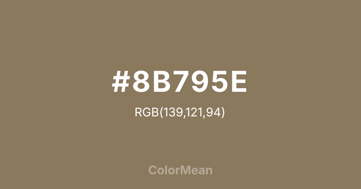 #8B795E color swatch