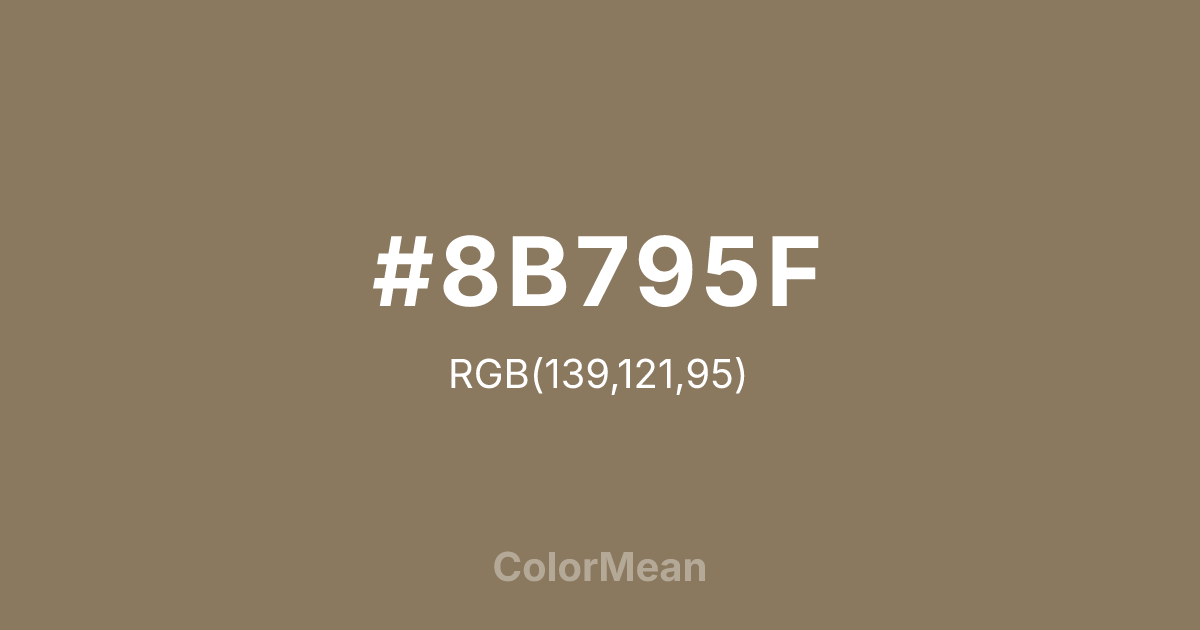 #8B795F color swatch