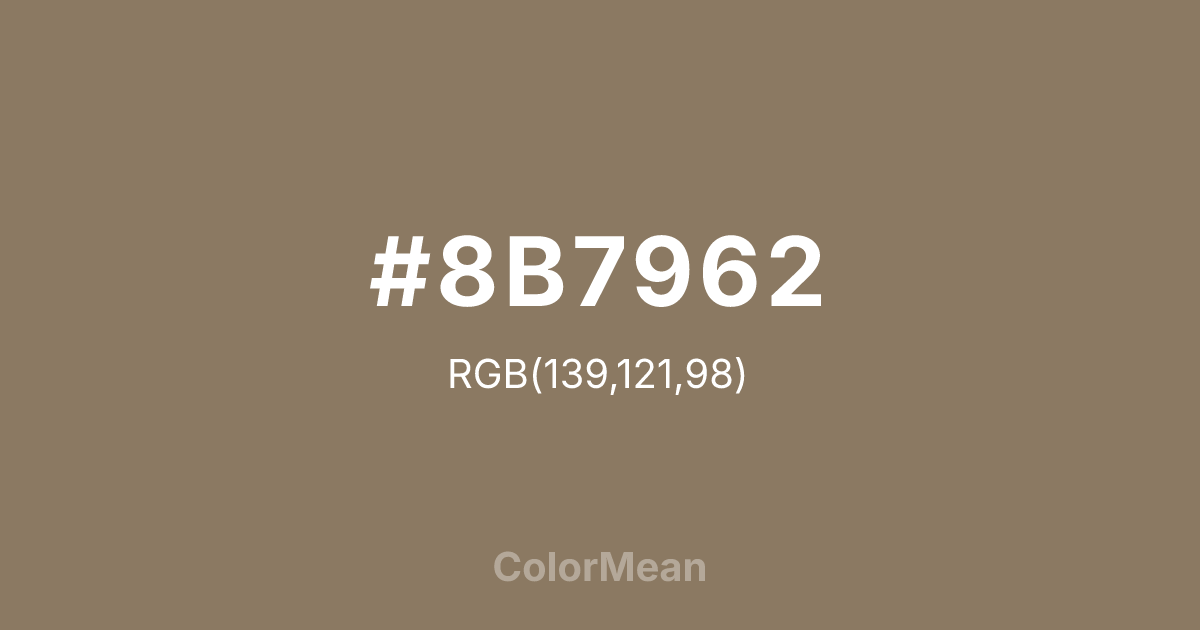 #8B7962 color swatch