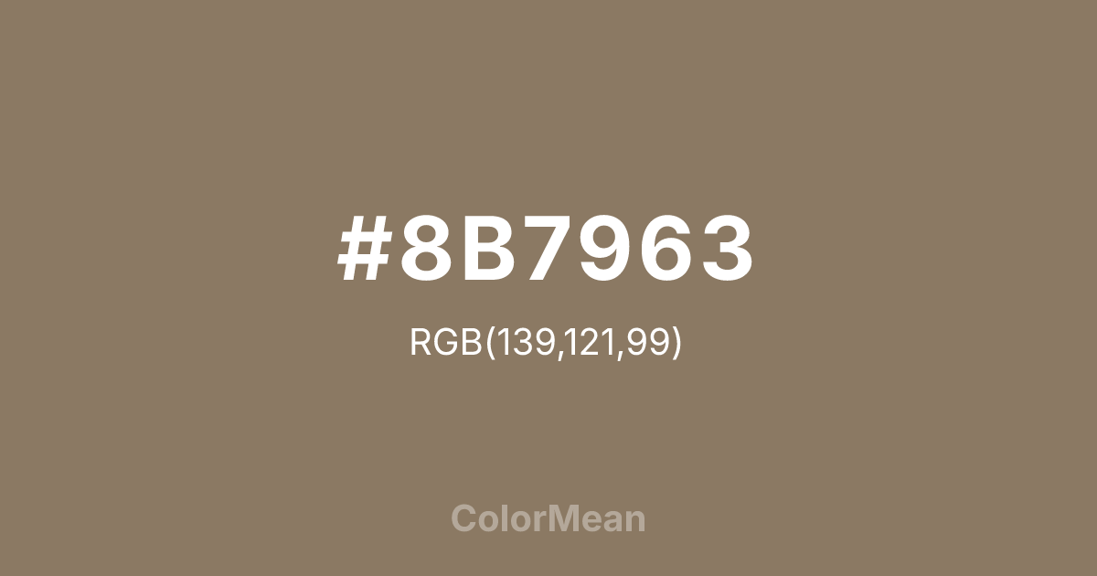 #8B7963 color swatch