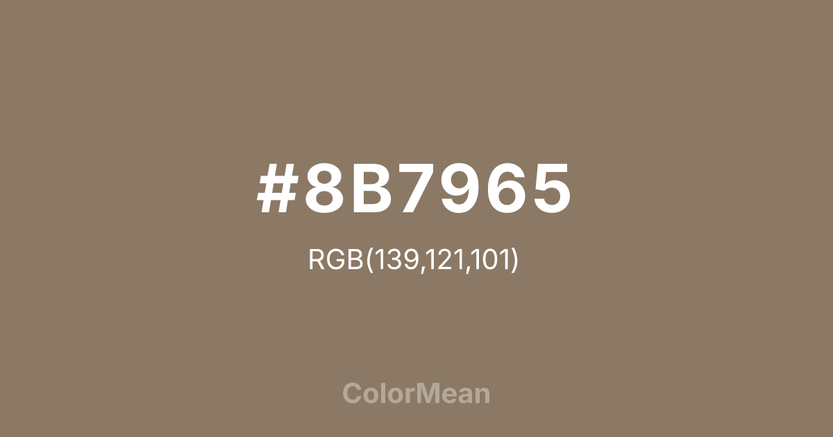 #8B7965 color swatch