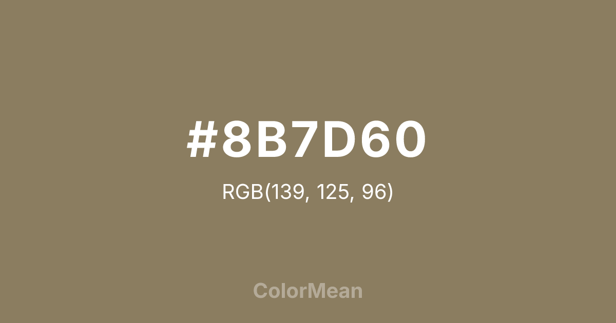 #8B7D60 color swatch
