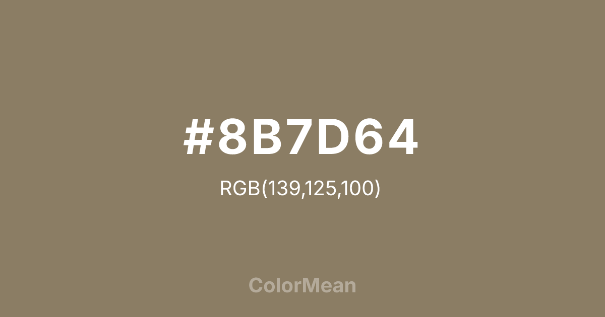#8B7D64 color swatch