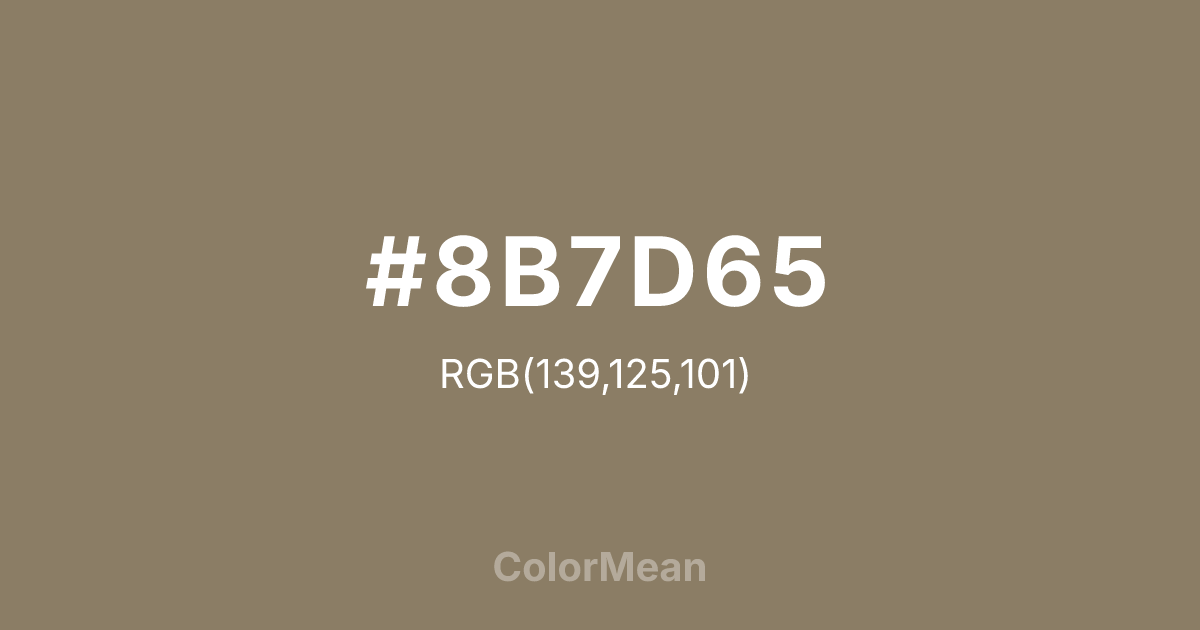 #8B7D65 color swatch