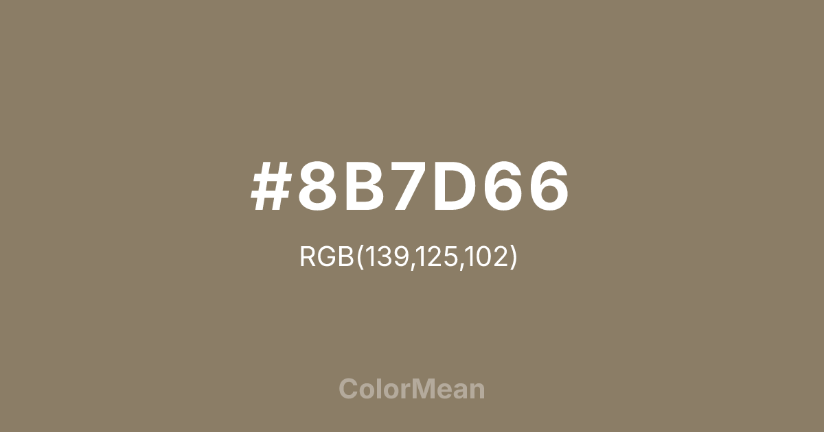 #8B7D66 color swatch