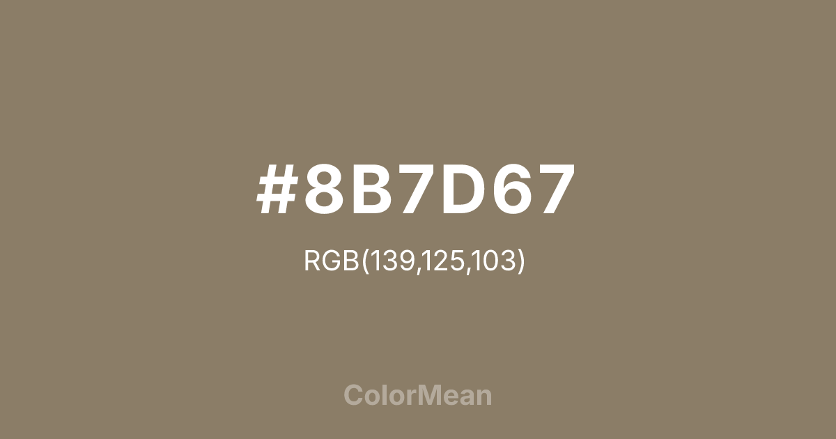 #8B7D67 color swatch