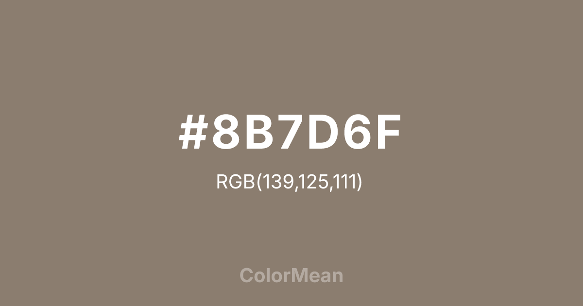 #8B7D6F color swatch