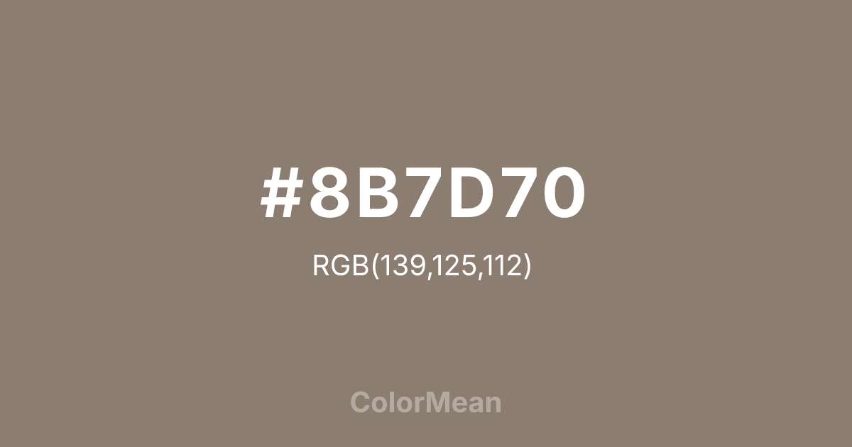 #8B7D70 color swatch