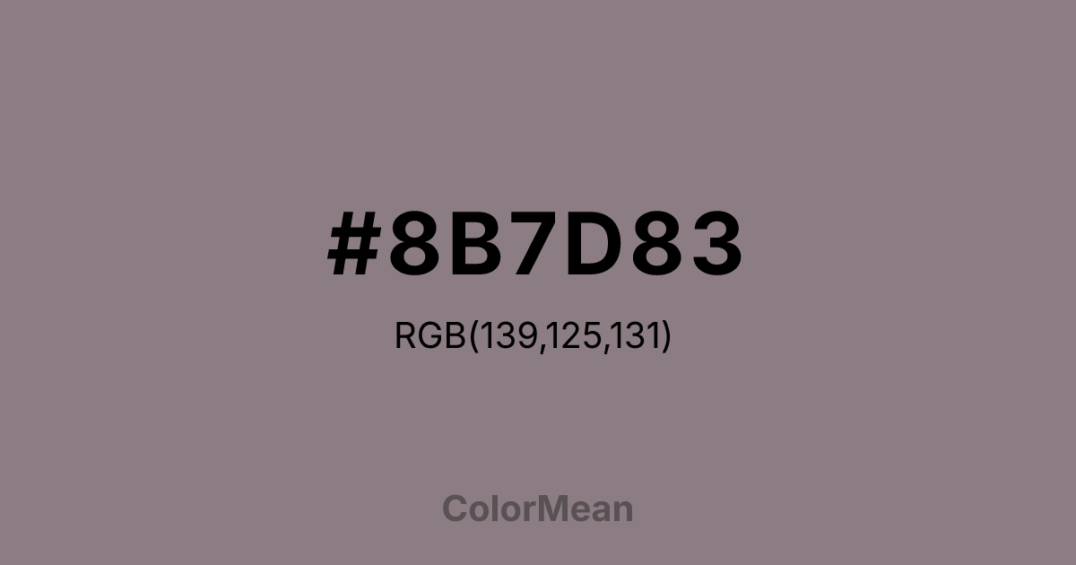 #8B7D83 color swatch