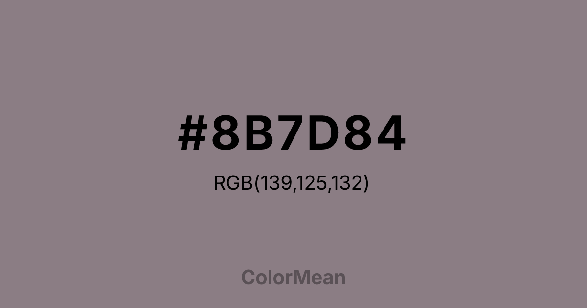 #8B7D84 color swatch