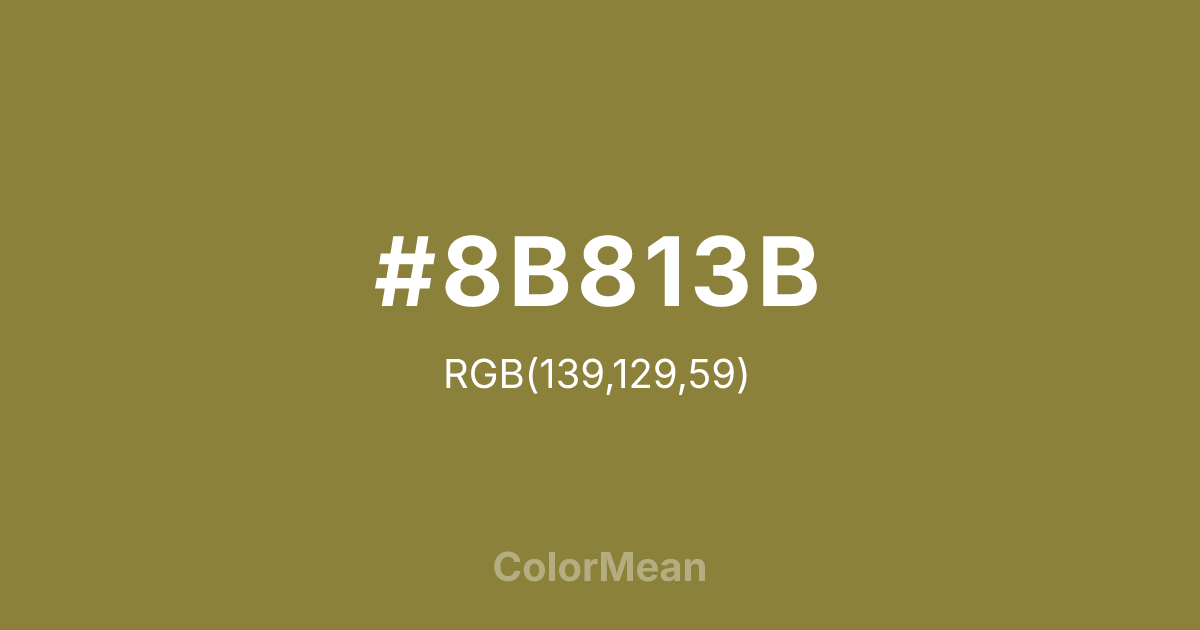 #8B813B color swatch