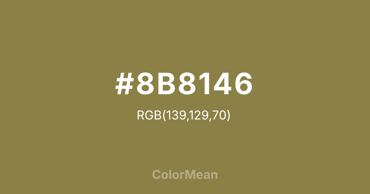 #8B8146 color swatch